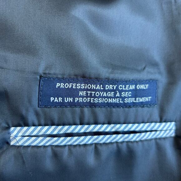 Tommy Hilfiger Navy Blue 2 Button Blazer 100% Wool - Picture 7 of 12